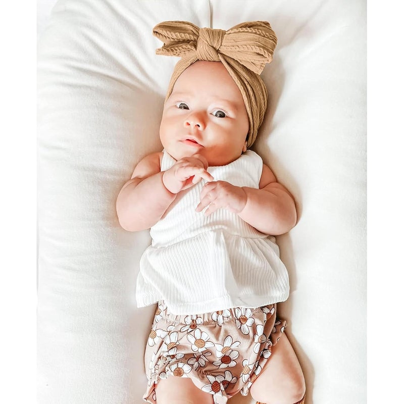 Niceye Handmade Baby Headbands Soft Stretchy Nylon Hair Bands with Bows for Newborn Infant Baby Toddler Girls - Image 4
